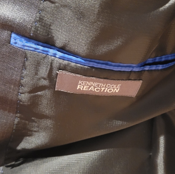 Kenneth Cole Reaction Men's Gray Ready Flex Basketweave Slim-Fit Suit - Picture 6 of 7